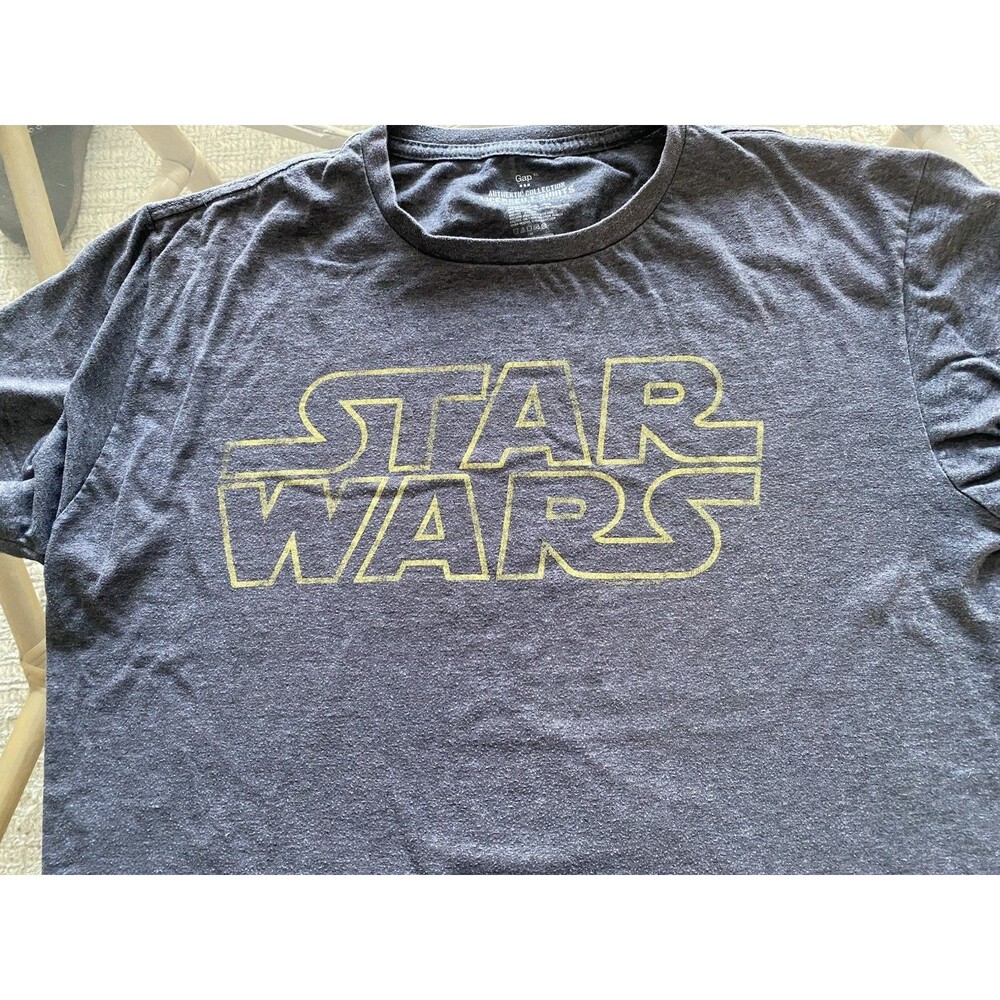 GAP Star Wars Men's Short Sleeve T-Shirt Size XL Grey Authentic Licensed
